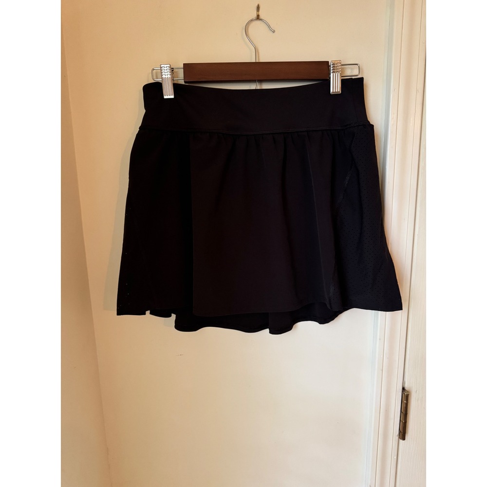 Spanx The Get Moving Skort Black Athletic Tennis Golf Skirt Large 20248R